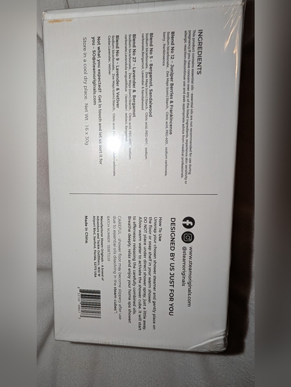 Steam Originals Shower Steam Kubes 16 Cubes Relax And Destress Sealed Package - Picture 4 of 6